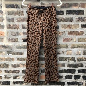 Zara leopard crop flare pants/leggings